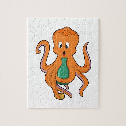 Octopus withボトル.PNG ジグソーパズル (縦)