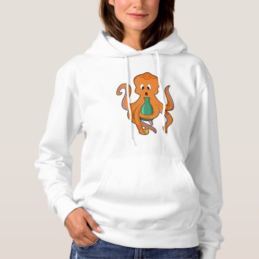 Octopus withボトル.PNG パーカ (正面)