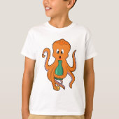 Octopus withボトル.PNG Tシャツ (正面)