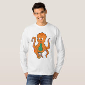 Octopus withボトル.PNG Tシャツ (正面フル)