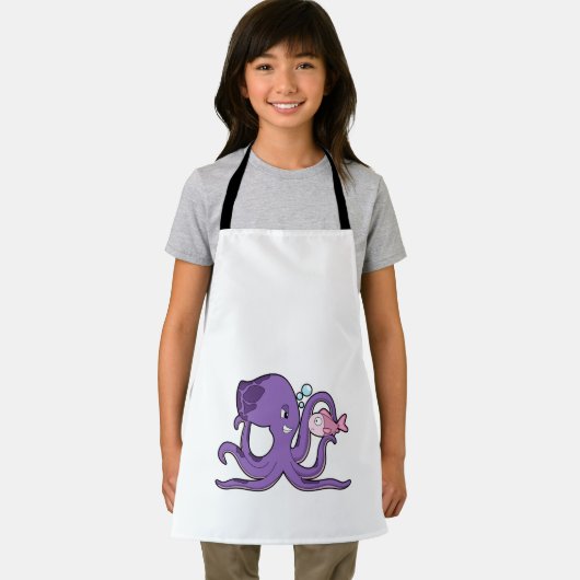 Octopus with Fish.PNG エプロン (インサイチュ)