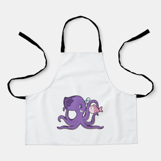 Octopus with Fish.PNG エプロン (正面)