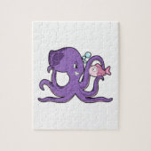 Octopus with Fish.PNG ジグソーパズル (縦)