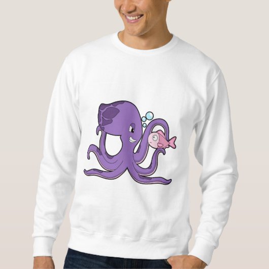 Octopus with Fish.PNG スウェットシャツ (正面)