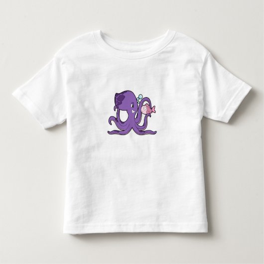 Octopus with Fish.PNG トドラーTシャツ (正面)