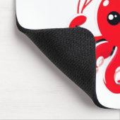 Octopus With Heart Lloons Adorable Valentines Day  マウスパッド (コーナー)