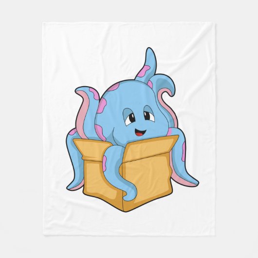 Octopus with Packet.PNG フリースブランケット (正面)