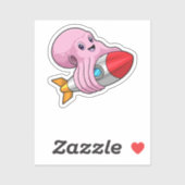 Octopus with Rocket シール (シート)