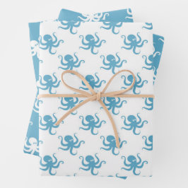 Octopuses Wrapping Paper Set of3 ラッピングペーパーシート
