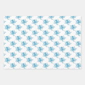 Octopuses Wrapping Paper Set of3 ラッピングペーパーシート (正面)
