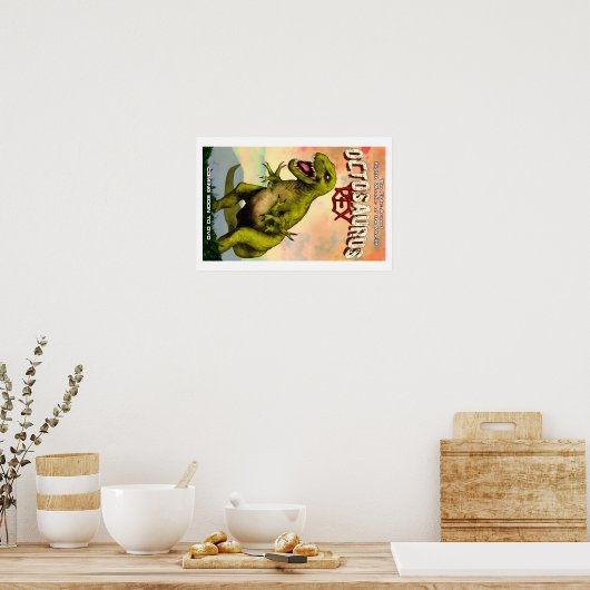 Octosaurus Rex 19" x 13" (Matte) ポスター (キッチン)