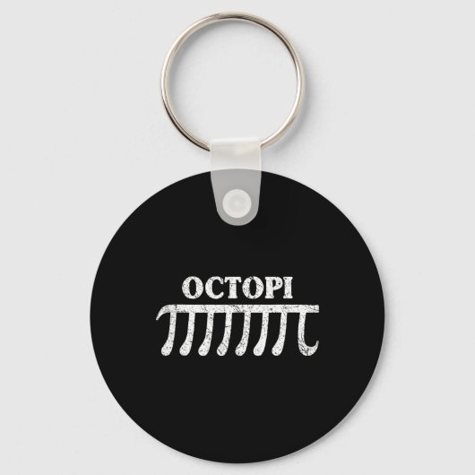 Octpi PiおもしろいギフトPi日の数学愛好家 キーホルダー (正面)