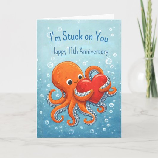 Octupus stuck on you 11th anniversary カード (正面)