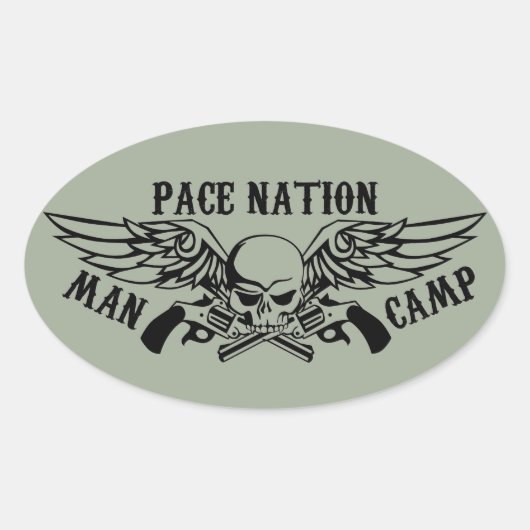 ODマンキャンプシール 楕円形シール (正面)