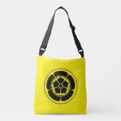 Oda月曜日の日本のな武士の一族は黄色で黒くします クロスボディバッグ (正面)