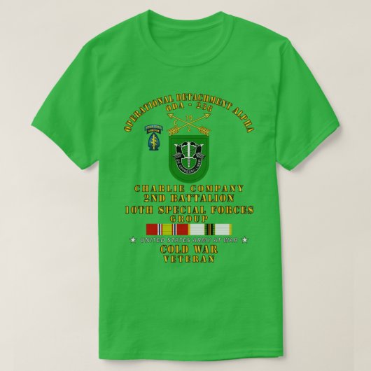 ODA 236 C Co 2nd Bn 10th SFG w COLD SVC Tシャツ (デザイン正面)