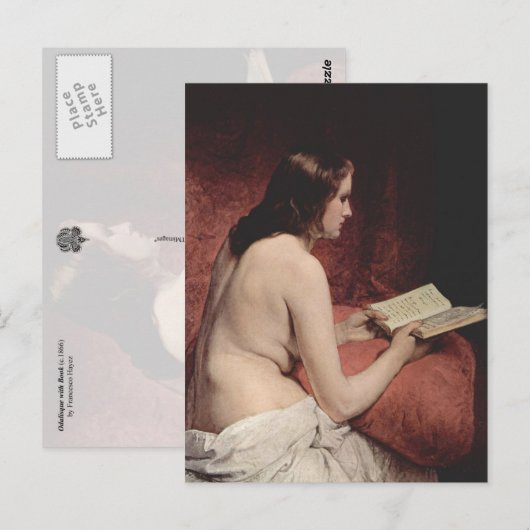 Odalisque with Book ポストカード (正面/裏面)