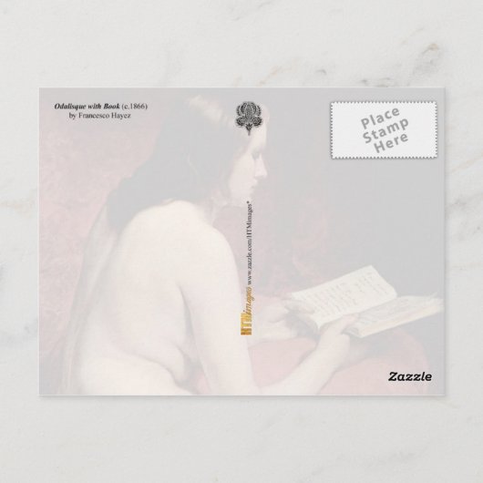 Odalisque with Book ポストカード (裏面)