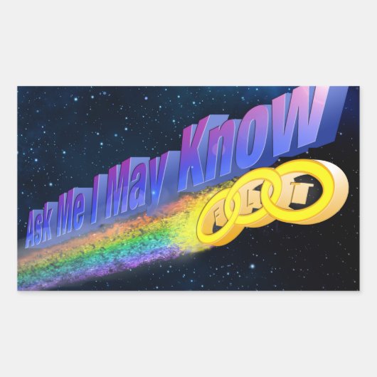 Odd Fellows "頼 Me I May Know"ステッカー 長方形シール (正面)