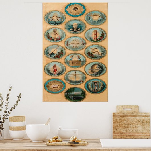 Odd Fellows Emblematic Degreeグラフ ポスター (キッチン)