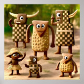 Odd Friends – 森とド市松模様にット・クランのポスター ポスター (正面)