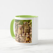 Odd Friends – 森とド市松模様にット・クランのポスター マグカップ (正面左)