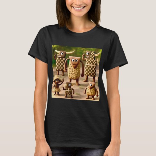 Odd Friends – 森とド市松模様にット・クランのポスター Tシャツ (正面)