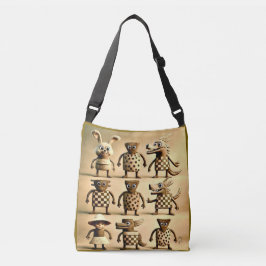 Odd Friends – Checker & Dots Creature Family Tote  クロスボディバッグ