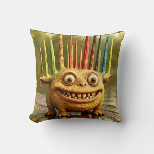 Odd Friends - Rainbow Spikeモンスターポスター クッション (正面)