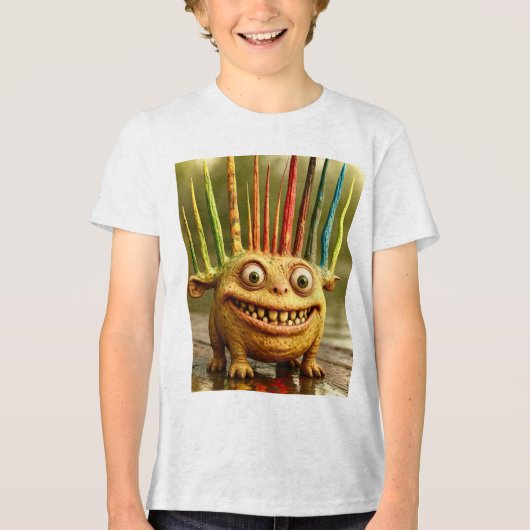 Odd Friends - Rainbow Spikeモンスターポスター トライブレンドTシャツ (正面)