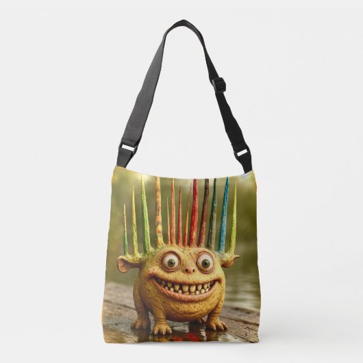 Odd Friends - Rainbow Spiks Monster Canvas クロスボディバッグ (正面)
