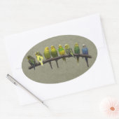 Odd One Outステッカー 楕円形シール (封筒)