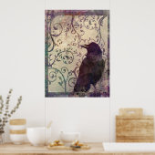 Odd Thoughts超現実的な水彩画インク汚れアート ポスター (キッチン)