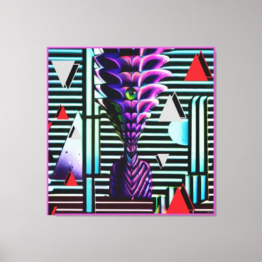 Odd Tiki God at the Memphis Design Party キャンバスプリント (正面)