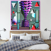 Odd Tiki God at the Memphis Design Party キャンバスプリント (インサイチュ (寝室))