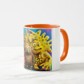 OddFriendsモンスタカラフルーマグカップ – 不気味なかわいいコフ マグカップ (正面右)