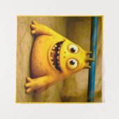 OddFriends – ハッピーイエローモンスターポスター タペストリー (正面(横))