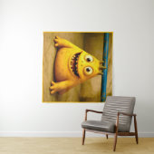 OddFriends – ハッピーイエローモンスターポスター タペストリー (インサイチュ(横))