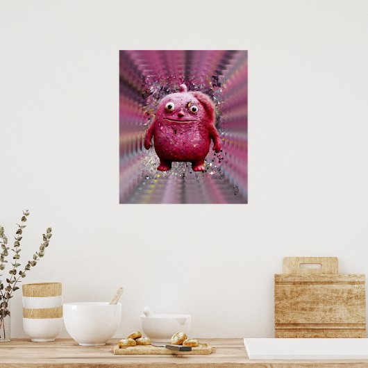 OddFriends – ピンクの生きお洒落物ポスター ポスター (キッチン)