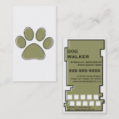 oddRexのドッグウォーカーのスタンプカード ロイヤリティカード (正面/裏面)