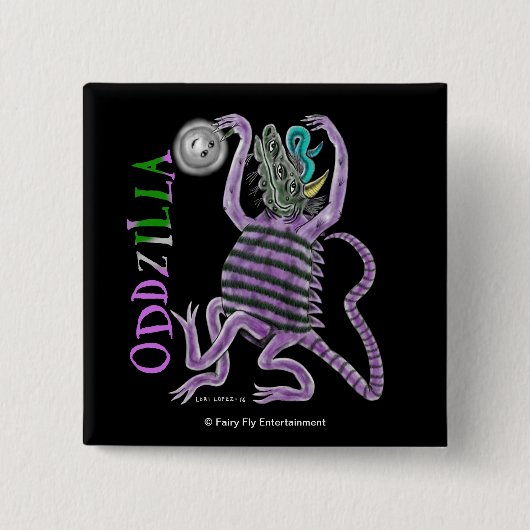 Oddzillaの奇妙な尾 缶バッジ (正面)