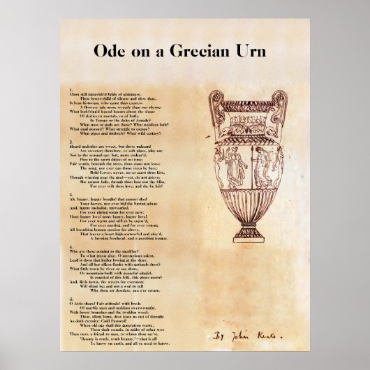 Ode on a Grecian Urn ポスター (正面)