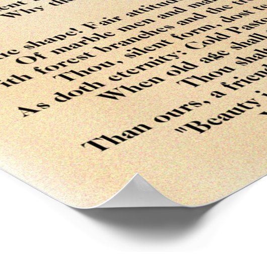 Ode on a Grecian Urn ポスター (角)