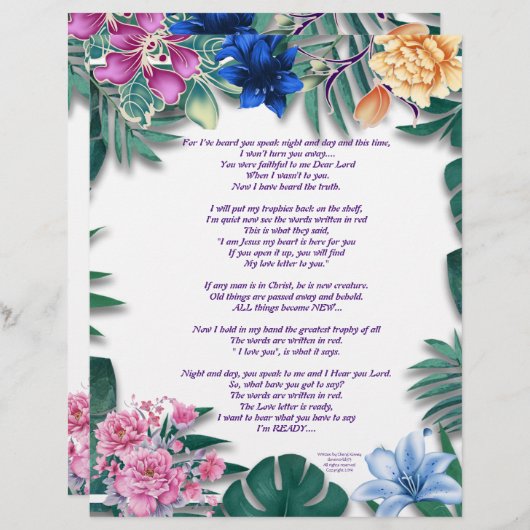 Ode to a Memory Writingsパーソナライズされた紙 (正面/裏面)