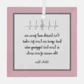 Ode to Loveオーナメントby Poet Adiela Akoo ガラスオーナメント (裏面)