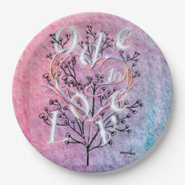 Ode to Love紙プレートby Poet Adiela Akoo ペーパープレート