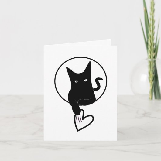 Ode to love Cat折り畳みノートカード – Adiela Akoo ノートカード (正面)