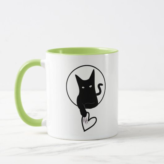 Ode to love Cat Mug by Adiela Akoo マグカップ (左)