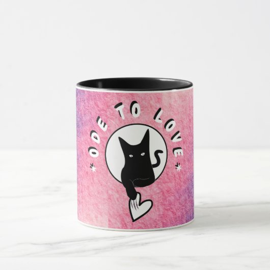 Ode to love Cat Mug by Adiela Akoo マグカップ (中央)