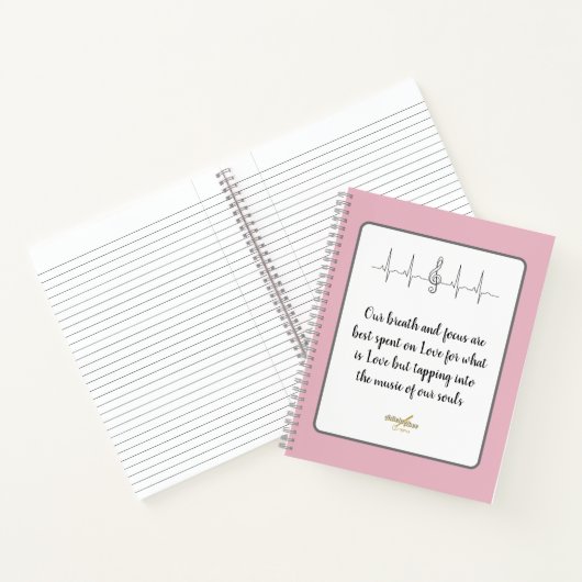 Ode to Love Spiral Notebook by Poet Adiela Akoo ノートブック (内部)